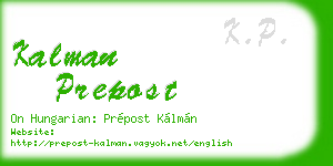 kalman prepost business card
